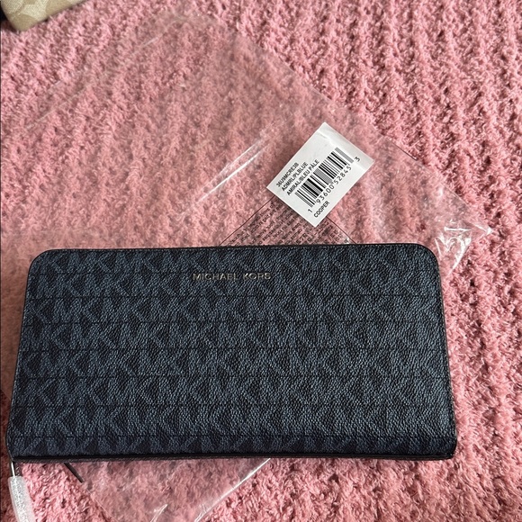 Michael Kors Navy Monogram Wallet - Picture 3 of 5